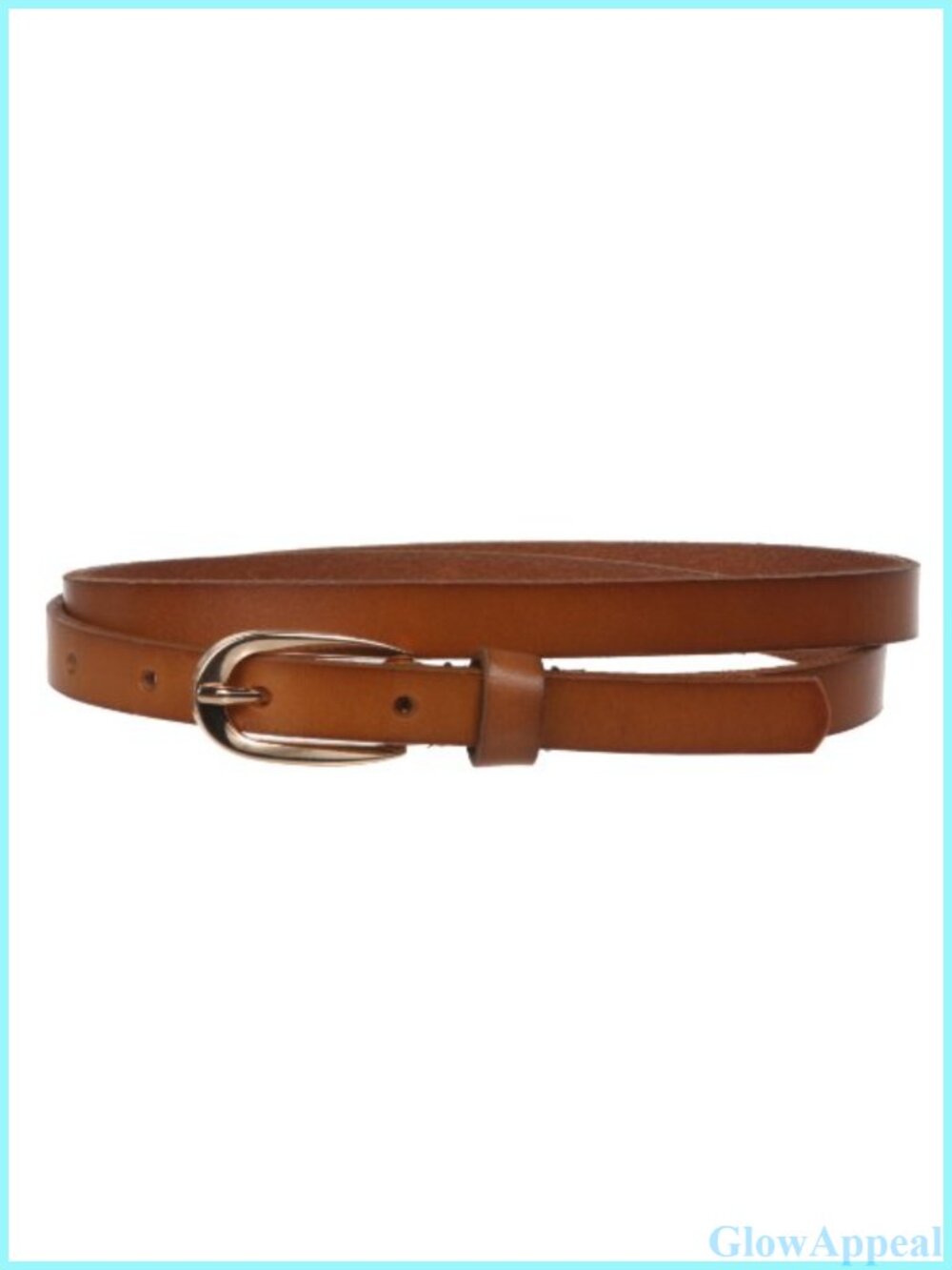 Skinny Cowhide Full Grain Leather Dress Belt 1/2 Inch